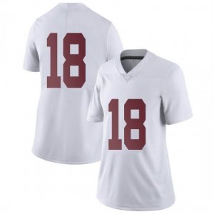 NCAA Women's Alabama Crimson Tide #18 Slade Bolden Stitched College Nike Authentic No Name White Football Jersey UF17F67ME